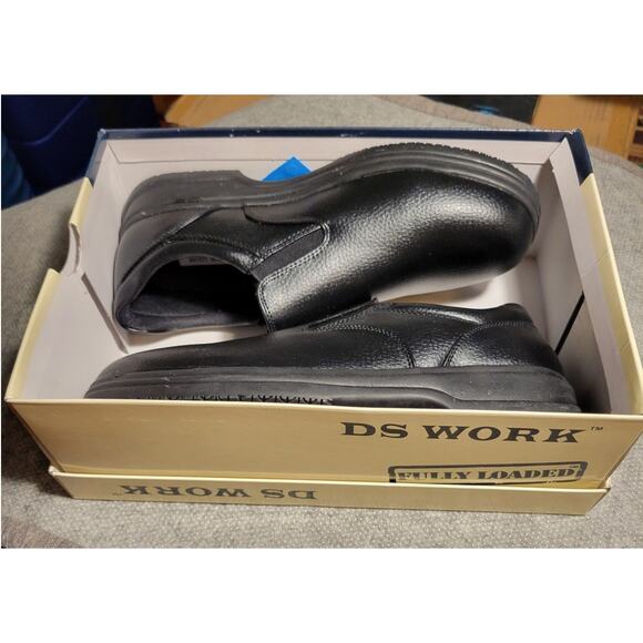 Deer Stags Manager Black Vega Slip & Oil Resistant NonMarking Shoes Men's Size 9 - Picture 8 of 8